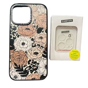 iPhone 16 Pro Max Case Camera Protector Casetify Flowers NEW
